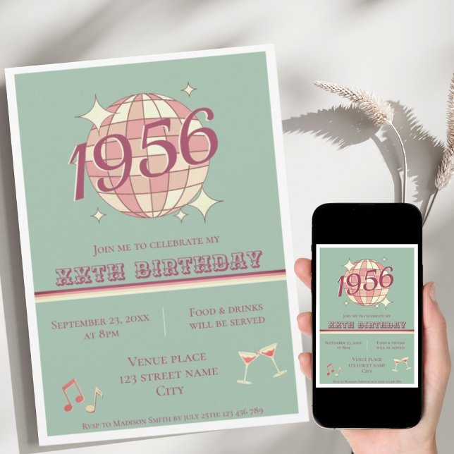 Vintage 1956, 70, Tedal Blue - Convite (Criador carregado)