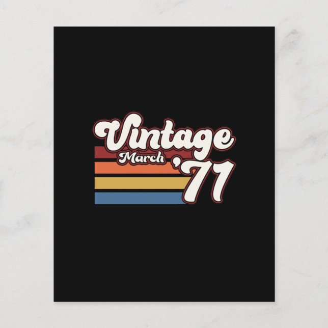 Vintage 1971 50th Birthday March (Frente)