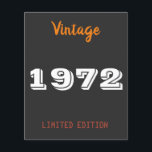 Vintage 1972 Limited Edition - Personalizado 54º<br><div class="desc">Vintage 1972 Limited Edition - Personalizado 54º Aniversário Gift Celebra um marco com este Vintage 1972 Limited Edition 54º Aniversário design — um nó elegante para a nostalgia e o estilo do eterno. Criada para esse nascer em 1972, esta peça de aniversário se destaca como uma marca significativa. Personalize-o com...</div>