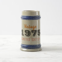 Vintage 1975 50th Birthday Beer Caneca de cerveja 