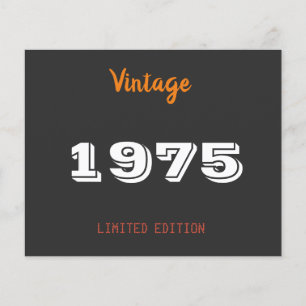 Vintage 1975, edição limitada de 50º aniversário