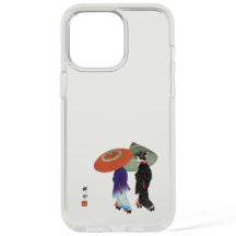 Vintage 2 japonesas na chuva Ohara Koson