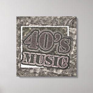 Vintage 40's Music - Canvas