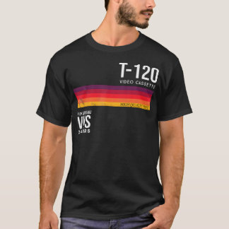 Vintage 80s fita cassete de vídeo VHS T-Shirt