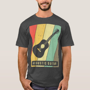 Vintage Acoustic Guitar Player Music Retro T-Shirt