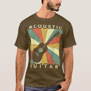 Vintage Acoustic Guitar Player Music Retro T-Shirt
