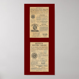 Vintage Ad para o Poster Salve do Dr. Petit