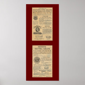 Vintage Ad para o Poster Salve do Dr. Petit