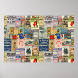 Vintage Advertisements Poster ou para Decoupage