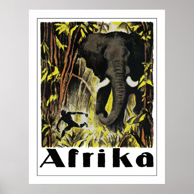 Vintage Afrika Poster (Frente)