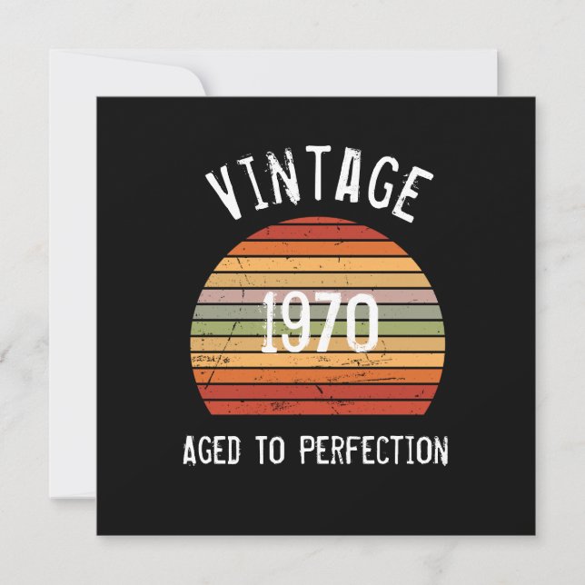 Vintage Aged To Perfection Birthday Card (Vintage  (Frente)