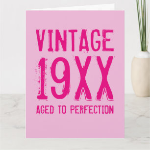 Vintage Aged to perfeed oversize Cartão de anivers