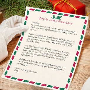 Vintage Airmail Christmas Letter from Papais noeis