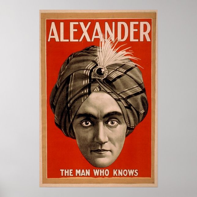 Vintage Alexander Psychic Poster (Frente)