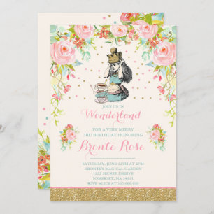 Vintage Alice No Convite De Aniversário Da Maravil