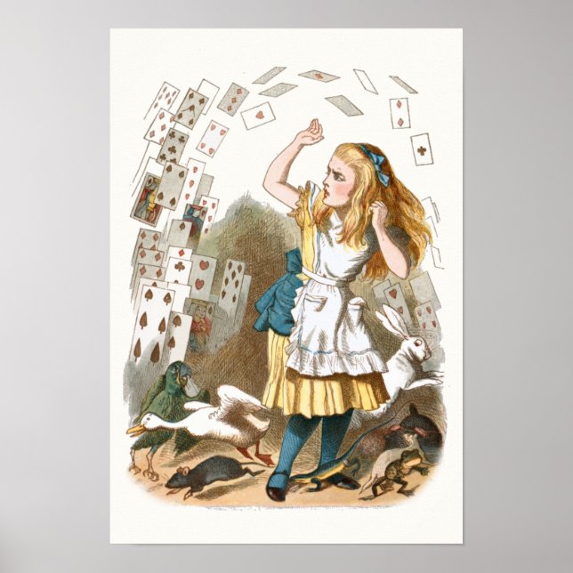Vintage Alice no País das Maravilhas Poster (Frente)