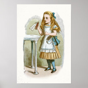 Vintage Alice no País das Maravilhas Poster