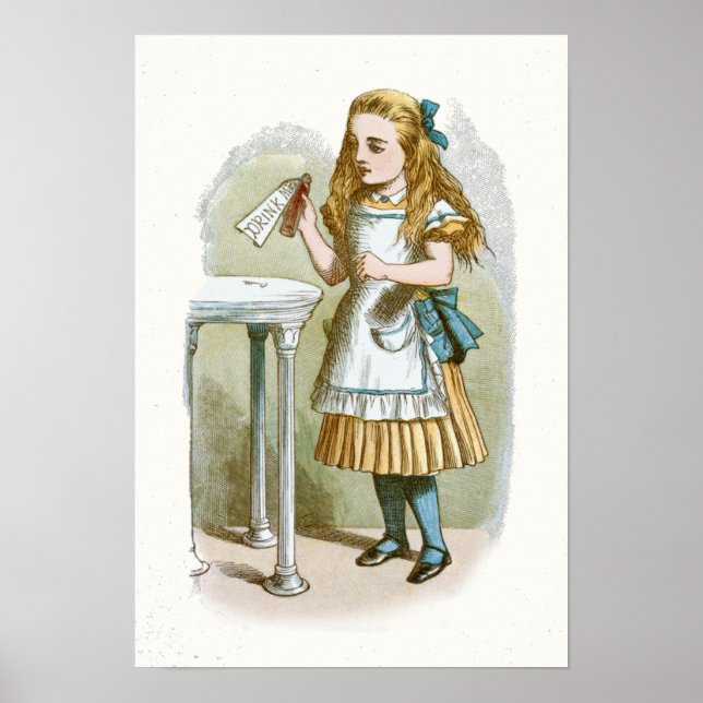 Vintage Alice no País das Maravilhas Poster (Frente)