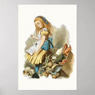 Vintage Alice no País das Maravilhas Poster