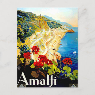 Vintage Amalfi - Itália - Cartão Viagem para a Eur
