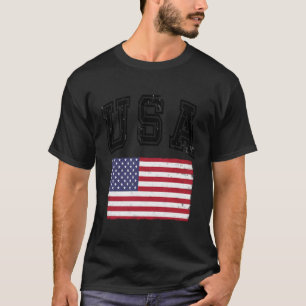 Vintage American Flag Hoodie Top Usa Flag Retro Sh