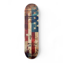 Vintage American Flag Skateboard Deck