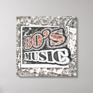 Vintage anos 80 Music - Canvas