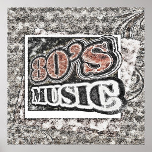Vintage anos 80 Music - Poster