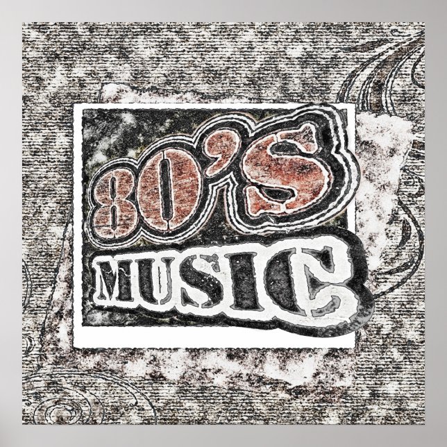Vintage anos 80 Music - Poster (Frente)