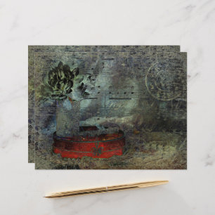 Vintage - Antiguidade Preto - Vermelho Antigo - Fo