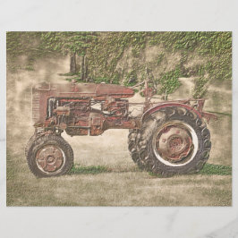 Vintage Antique Antigo Trator Russo de Fazenda