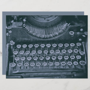 Vintage Antique Ash Cinza Máquina de Escrever