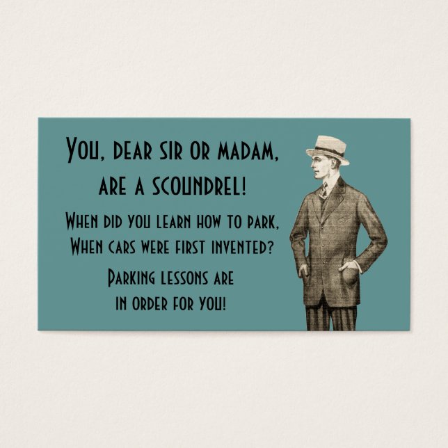 Vintage aprende como estacionar (Frente)