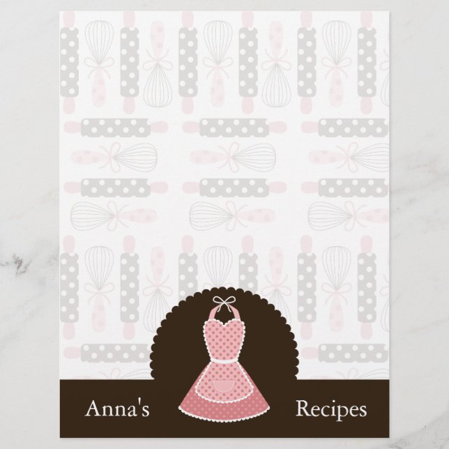 Vintage Apron com cartão de recebimento de utensíl (Frente)