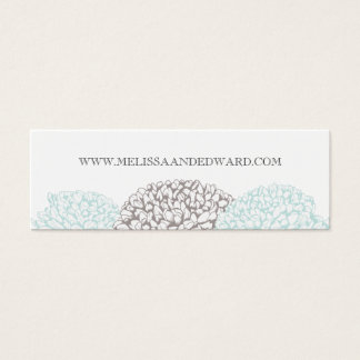 Vintage Aqua Zinnia Flores Cartões de Casamento