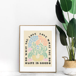 Vintage Arch Floral Inspiration Quote Poster