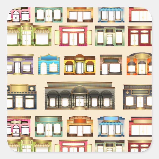 vintage armazena autocolantes (Frente)