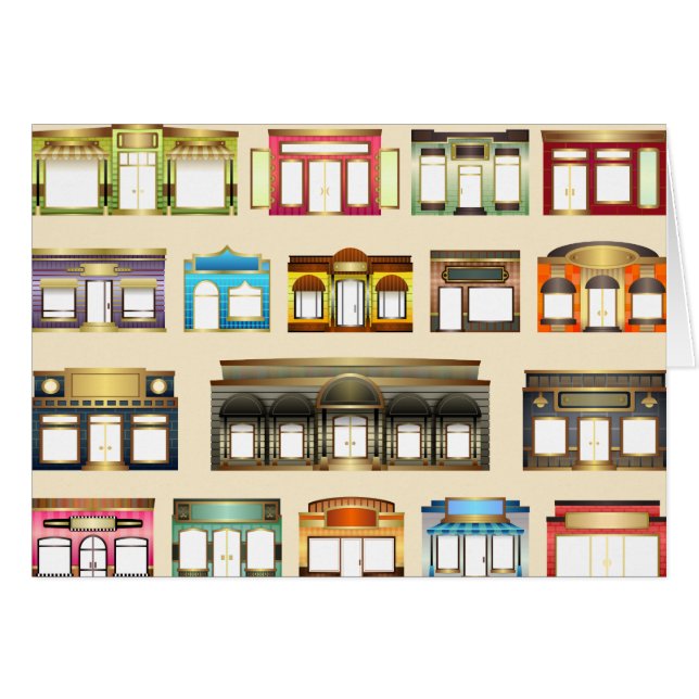 vintage armazena cartão (Frente Horizontal)