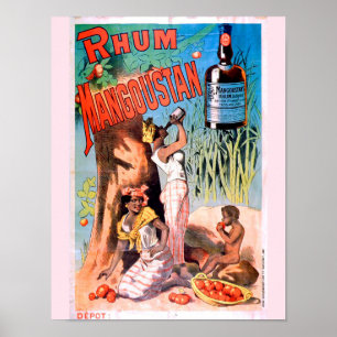 Vintage Art Advertisement Poster - Rum