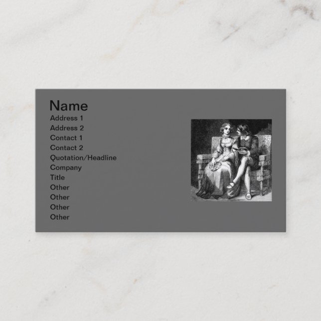 Vintage Art Cartão de visita (Frente)