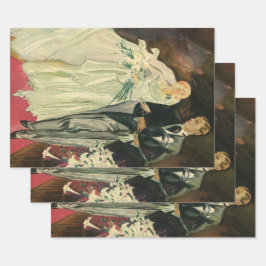 Vintage Art Deco Casamento Noiva e Groom Newlyweds