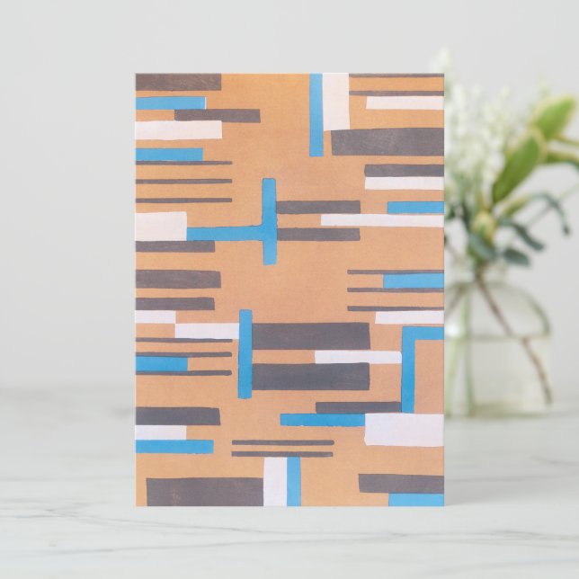 Vintage Art Deco Jazz Pochoir, Padrão Geométrico (Em pé/Frente)