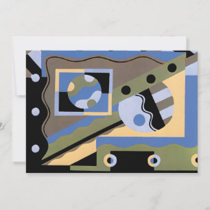 Vintage Art Deco Pochoir Jazz Cubism Patterno