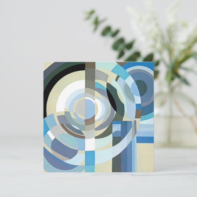 Vintage Art Deco Pochoir Jazz Formas Geométricas (Em pé/Frente)