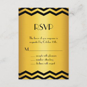 Vintage Art Deco RSVP