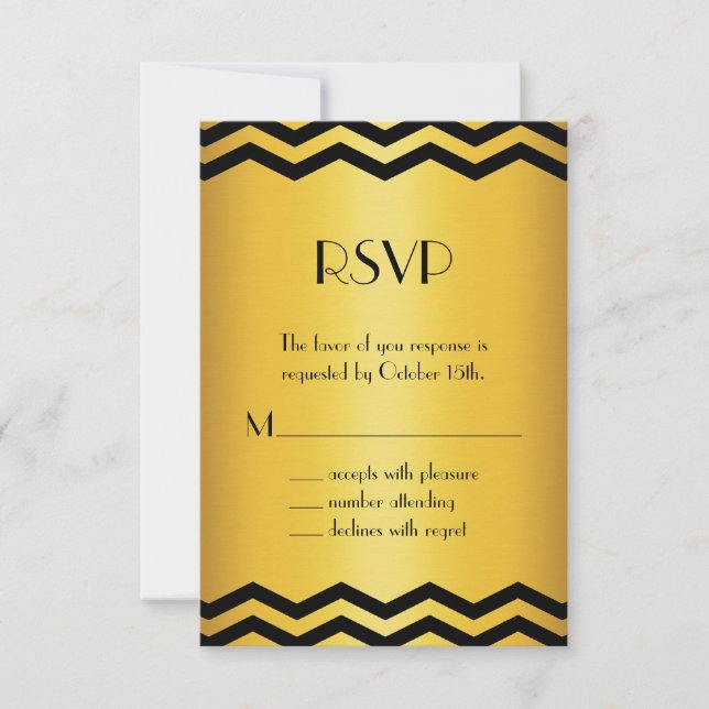 Vintage Art Deco RSVP (Frente)