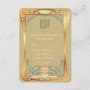 Vintage Art Deco RSVP ~ Gatsby Inscrito