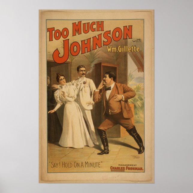 Vintage Art Demasiado Johnson Poster (Frente)