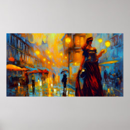 Vintage art France com Poster