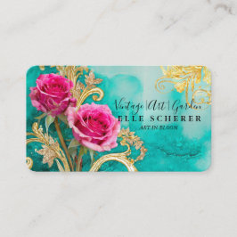 Vintage Art & Garden Inspirou Cartão de visita